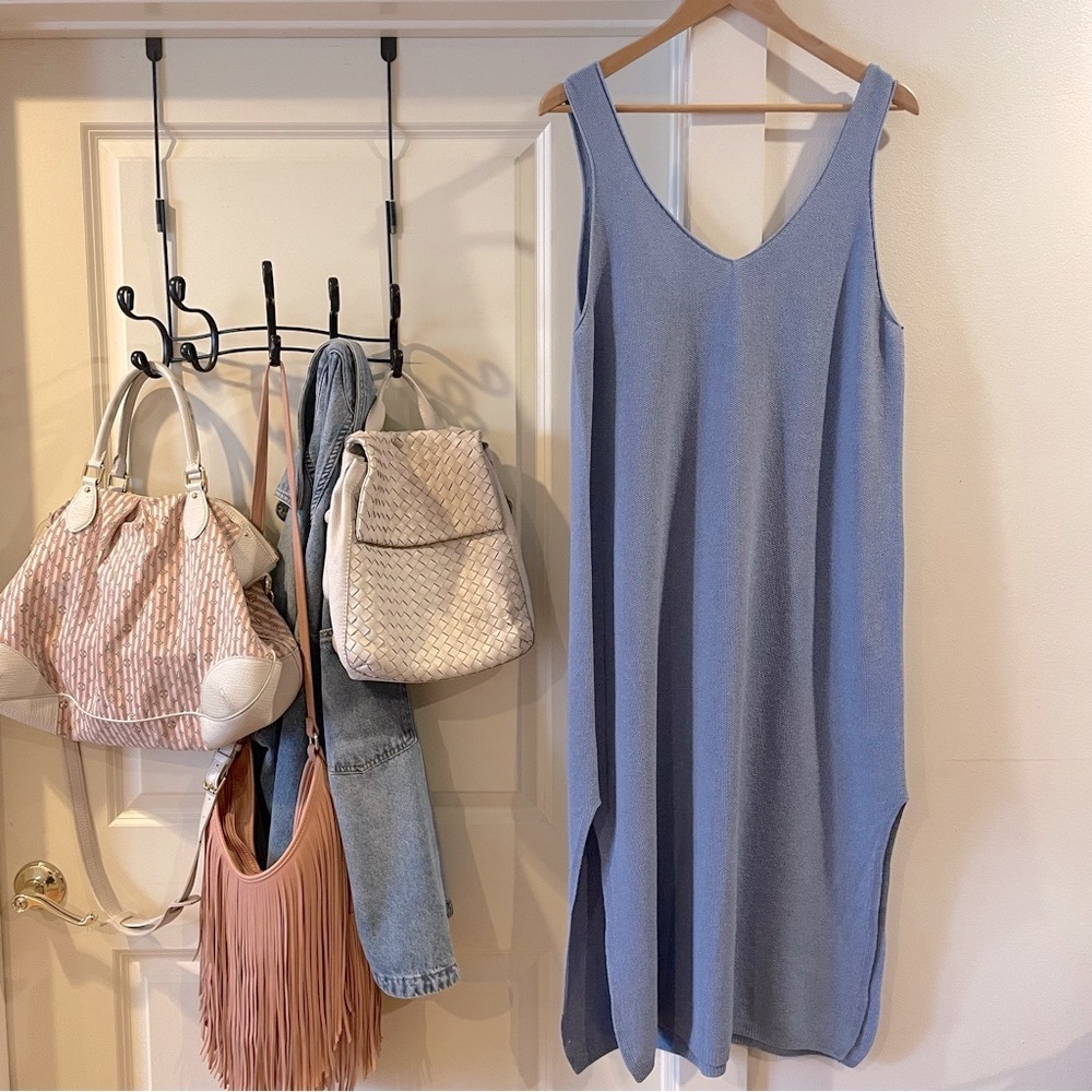 Women's Size Large Double Zero Light Blue Sleeveless Midi Dress